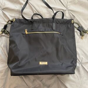 Versace Black Tote with Gold Accents